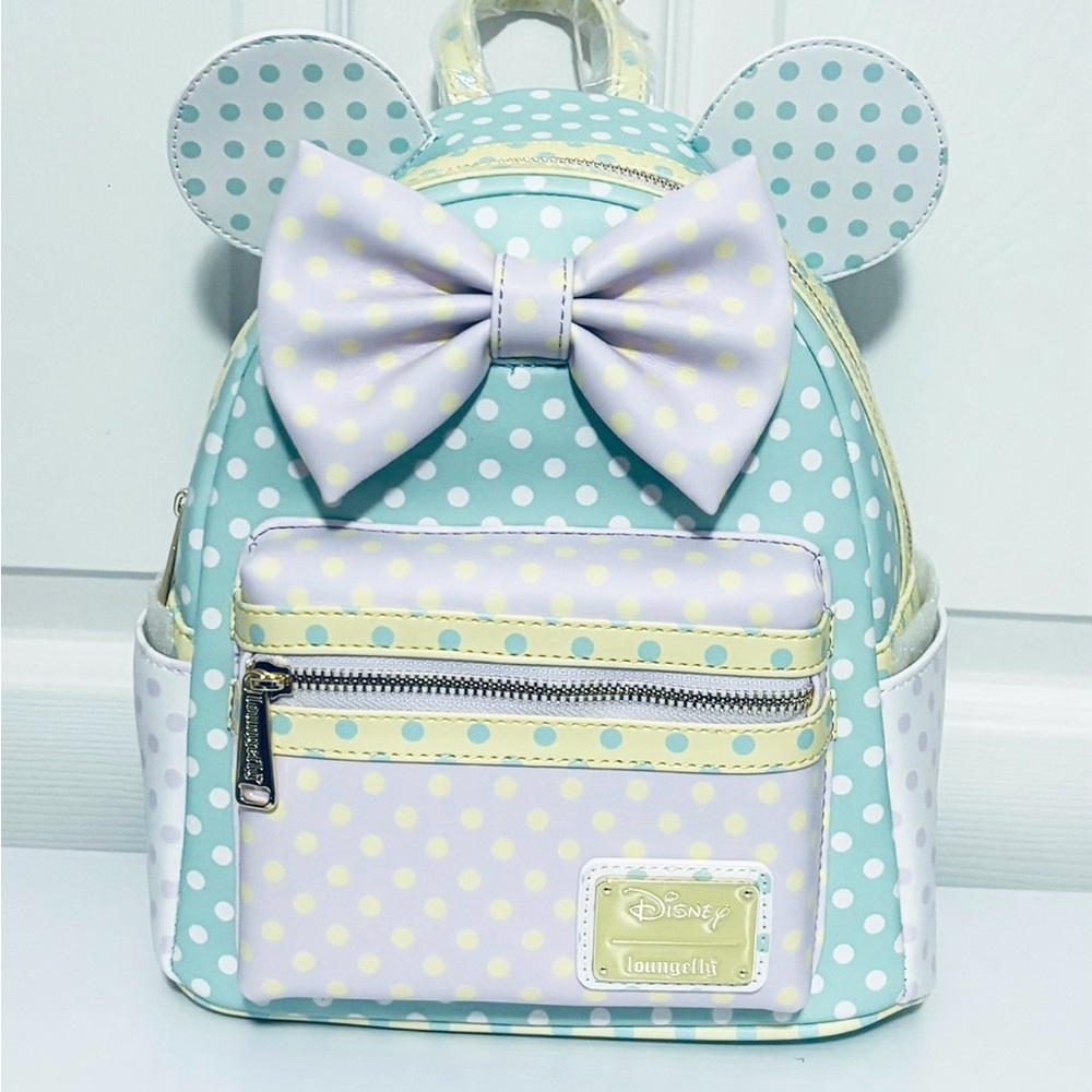 Loungefly Disney Minnie Mouse Pastel Polka Dot Mini Backpack